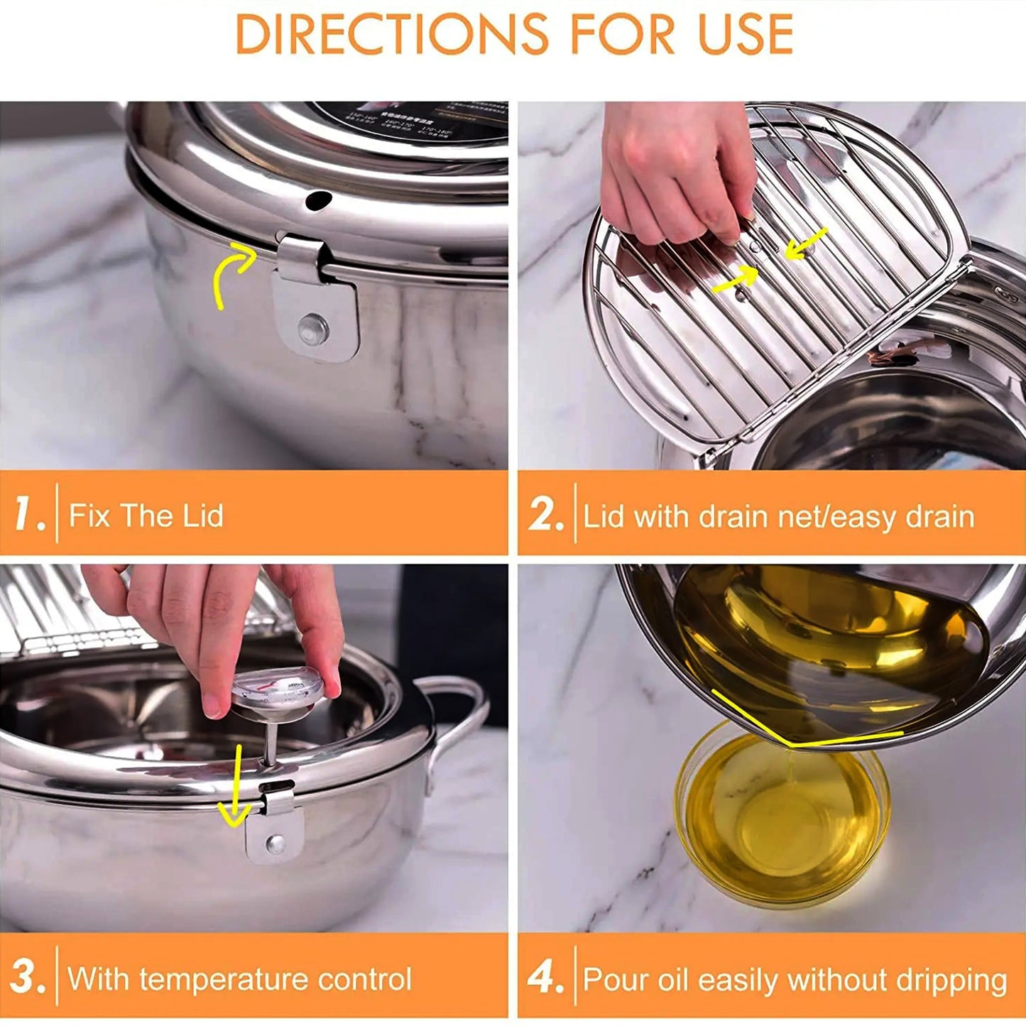 LMETJMA Japanese Deep Frying Pot