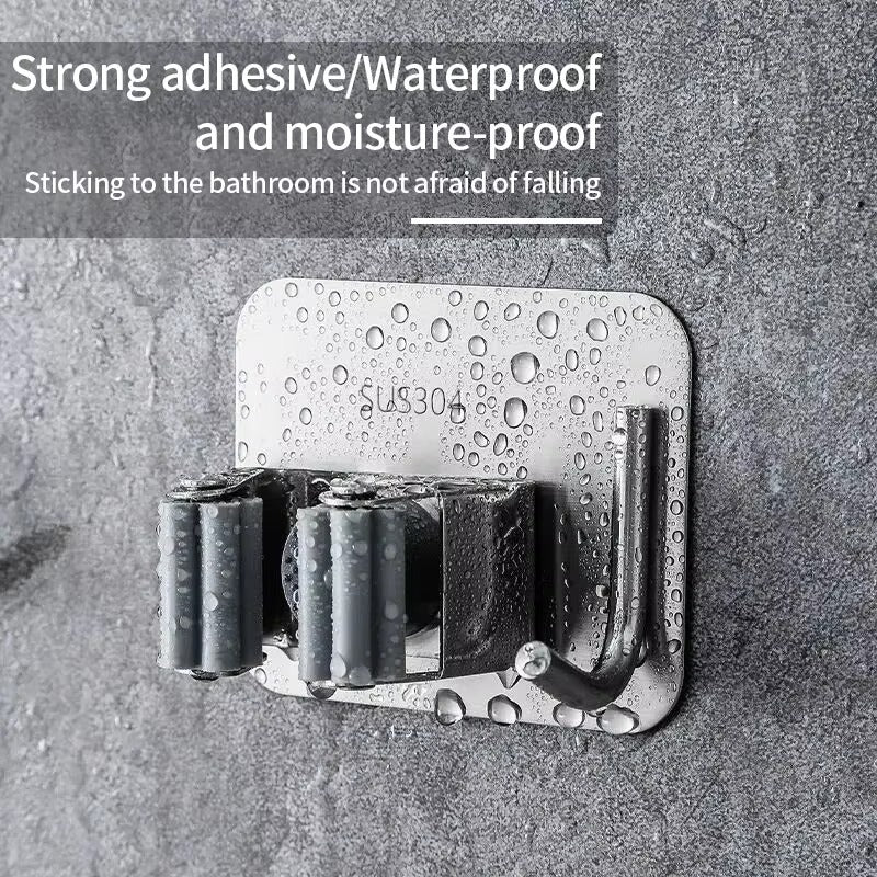 Multi-Purpose Adhesive Wall Hanging Mop Rack