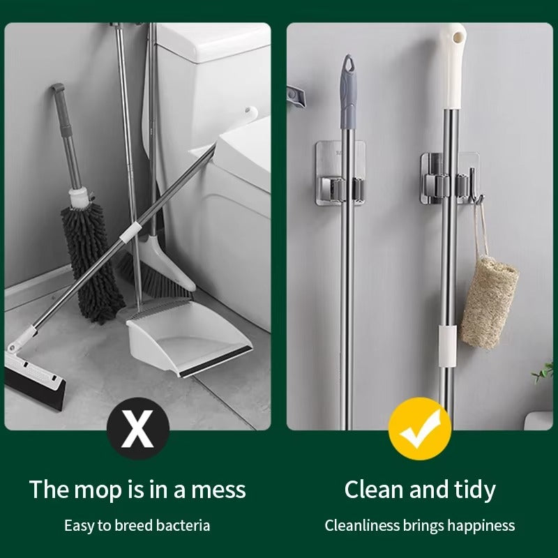 Multi-Purpose Adhesive Wall Hanging Mop Rack