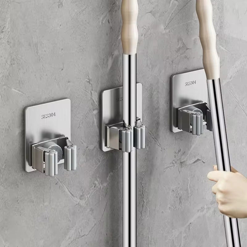 Multi-Purpose Adhesive Wall Hanging Mop Rack