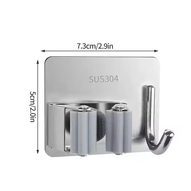 Multi-Purpose Adhesive Wall Hanging Mop Rack