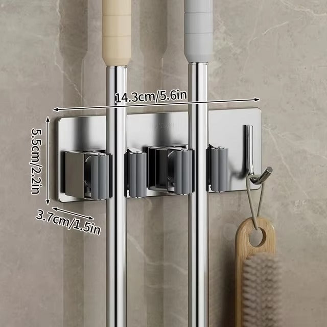 Multi-Purpose Adhesive Wall Hanging Mop Rack