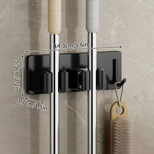 Multi-Purpose Adhesive Wall Hanging Mop Rack