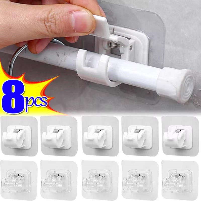 2/4/8Pcs Self-Adhesive Curtain Rod Bracket