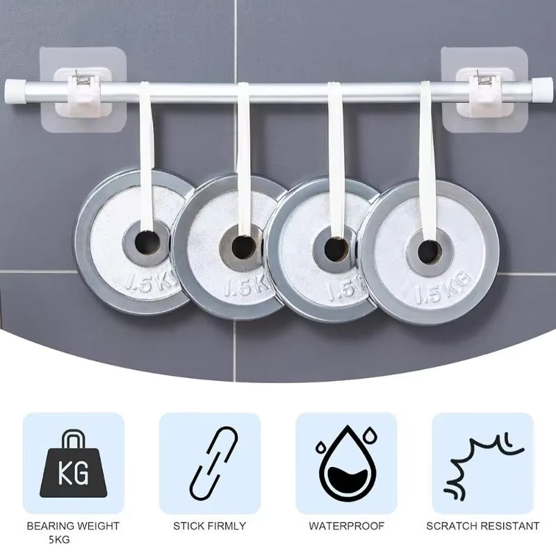 2/4/8Pcs Self-Adhesive Curtain Rod Bracket