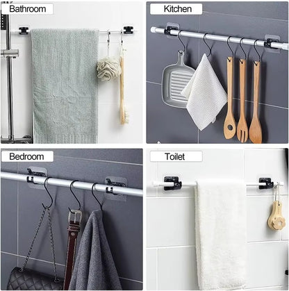 2/4/8Pcs Self-Adhesive Curtain Rod Bracket