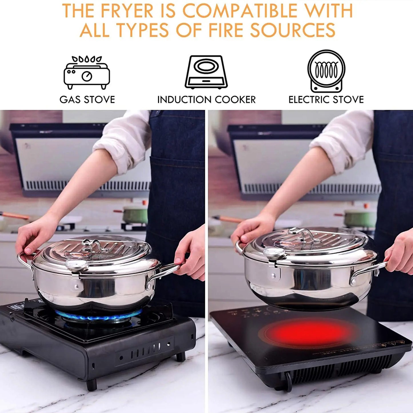 LMETJMA Japanese Deep Frying Pot