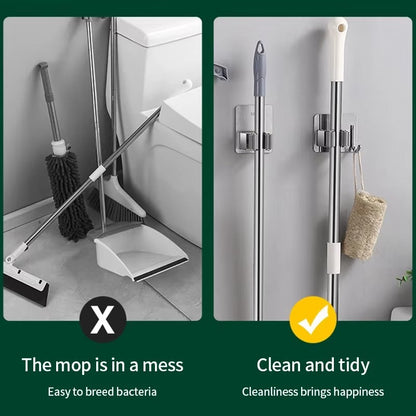 Multi-Purpose Adhesive Wall Hanging Mop Rack